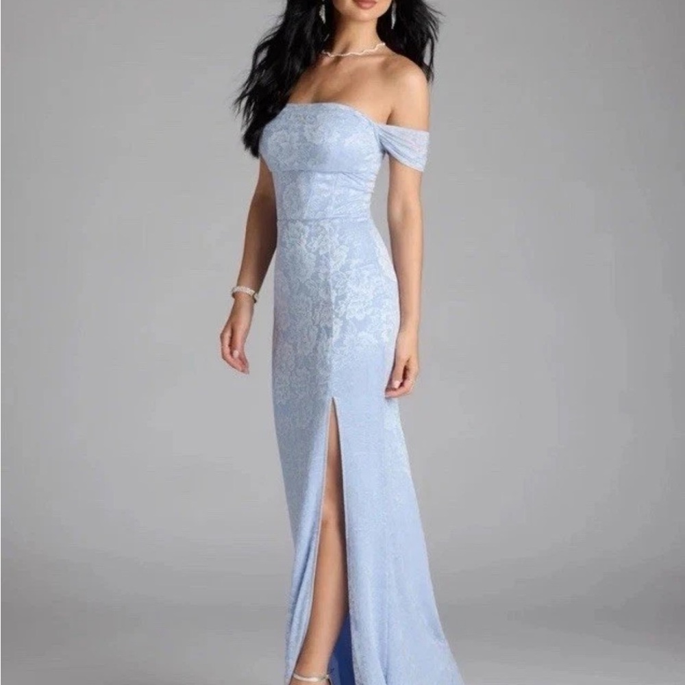 Windsor Strapless Light Blue Dress